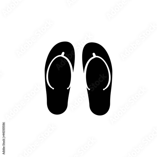 flip flops icon and summer symbol