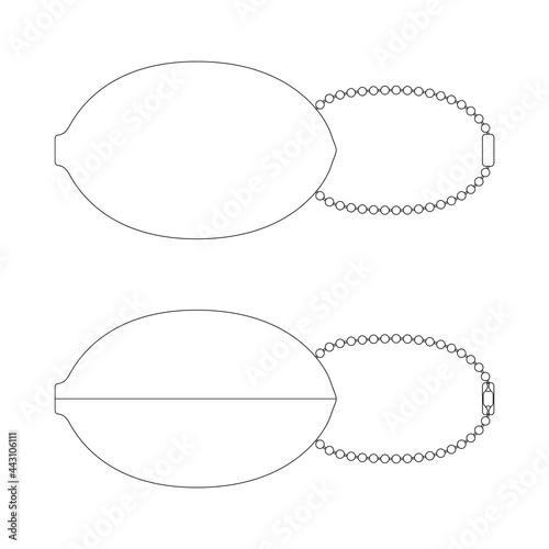 Template squeeze coin holder vector illustration flat design outline