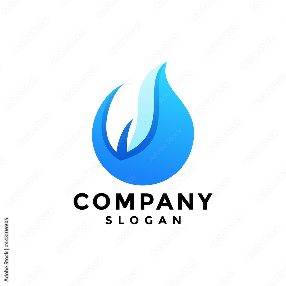 Leaf water drop logo simple and colorful is perfect for your business symbol Leaf water drop logo simple and colorful is perfect for your business symbol