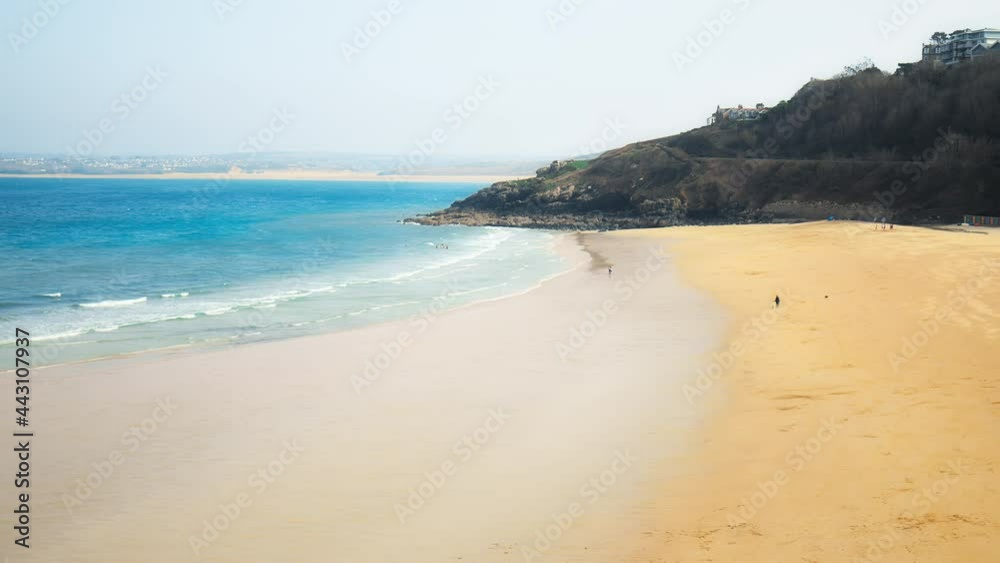 St Ives Head, Porthgwidden Beach, Bamaluz Beach, St Ives Harbour, Cornwall, UK. Porthminster Beach and Porthmeor Beach, Tate St Ives in Saint Ives - a town in Cornwall, England in 4K. St Ives Head, Porthgwidden Beach, Bamaluz Beach, St Ives Harbour, Cornwall, UK. Porthminster Beach and Porthmeor Beach, Tate St Ives in Saint Ives - a town in Cornwall, England in 4K.