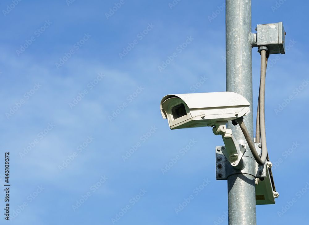 CCTV camera on pole,concept security in home, office,public, ect CCTV camera on pole,concept security in home, office,public, ect