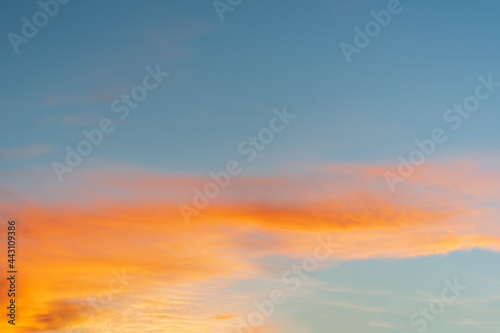 Beautiful sky. Clouds in twilight sky in evening. Colorful sky in twilight time. © Meaw_stocker