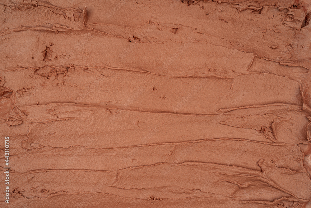 Chocolate ice cream texture. Top view. Delicious cool treat. Chocolate ice cream texture. Top view. Delicious cool treat.