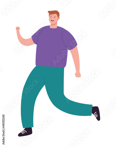 young man walking