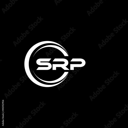 SRO letter logo design with black background in illustrator, vector logo modern alphabet font overlap style. calligraphy designs for logo, Poster, Invitation, etc.