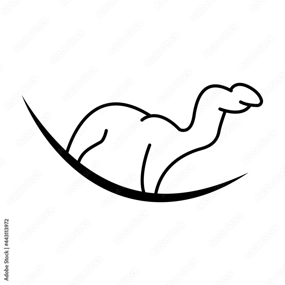 Obraz premium Camel line icon. Design template vector