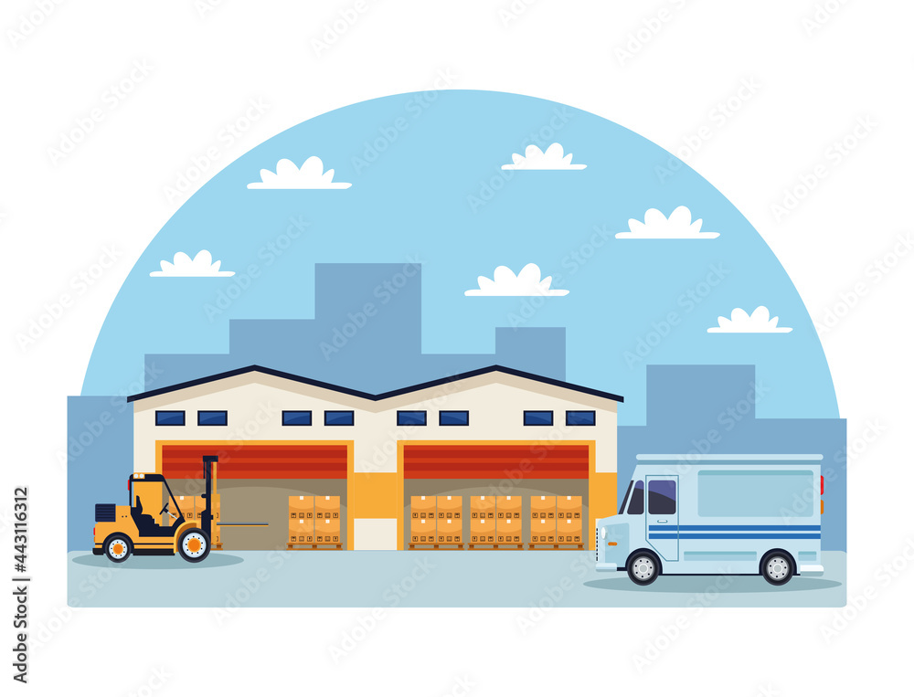 logistic warehouse scene