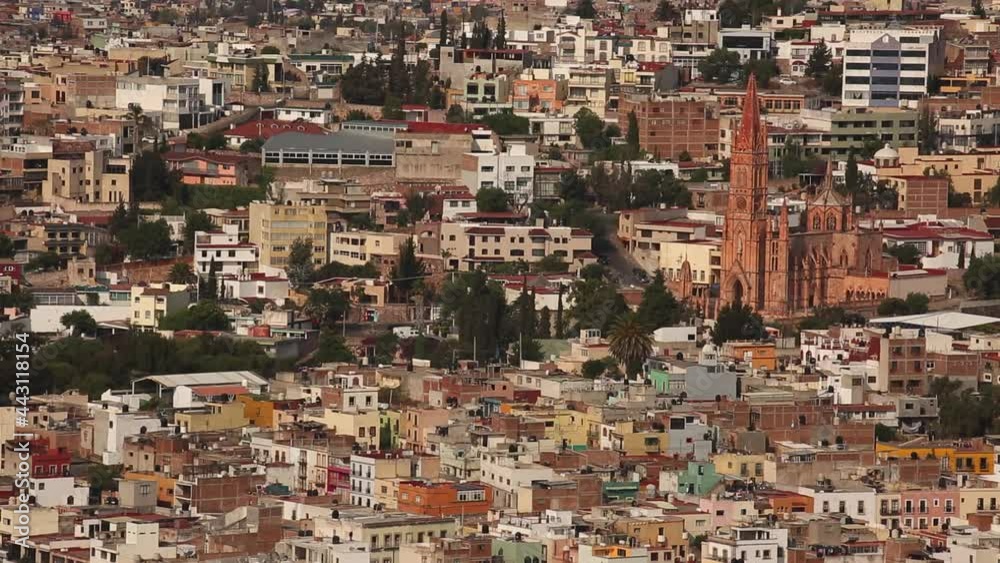 Aerial view of the historic colonial center of Zacatecas City, Zacatecas, Mexico. Aerial view of the historic colonial center of Zacatecas City, Zacatecas, Mexico.