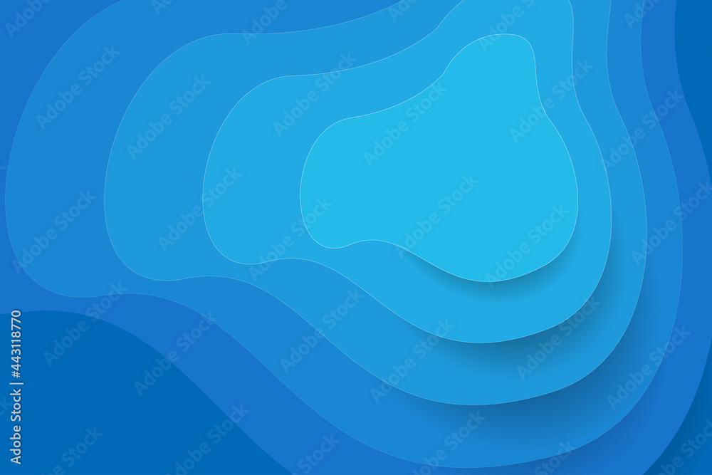 Blue waves for the background. Blue waves artwork and empty space. Vector illustration