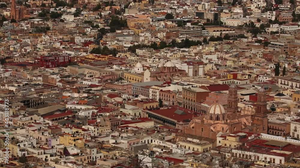 Aerial view of the historic colonial center of Zacatecas City, Zacatecas, Mexico. Aerial view of the historic colonial center of Zacatecas City, Zacatecas, Mexico.