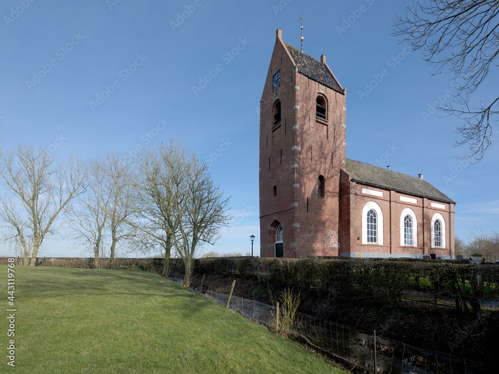 De kerk van Saaksum, Groningen Province, The Netherlands