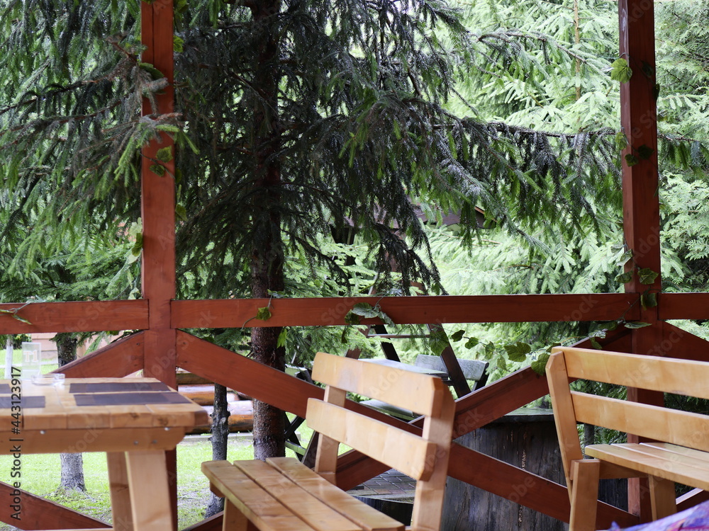 Naklejka premium table and chairs