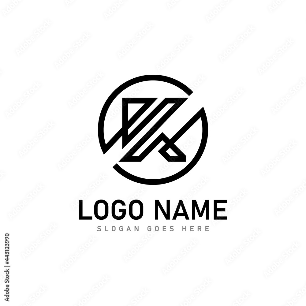 Abstract linear letter mark k logo design isolated on white background Abstract linear letter mark k logo design isolated on white background