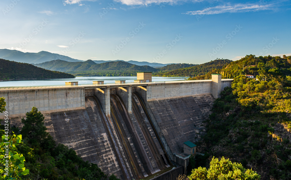 View of Dam DARNIUS-BOADELLA in Figueres,Catalonia,Spain,Europe