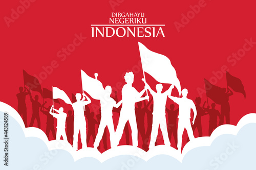 merdeka indonesia postcard photo