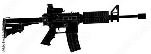 rifle isolated on white
