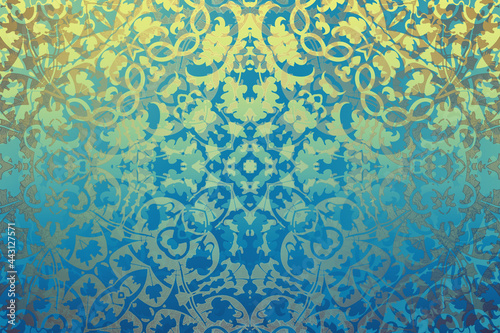 Golden Abstract  decorative paper texture  background  for  artwork  - Illustration