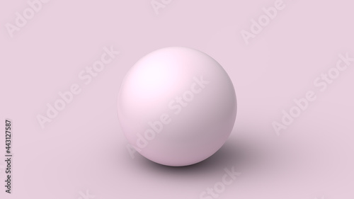 Pink sphere, 3D art visualisation on the pink background, pastel colour, warm and calm colour accent, fashion design, simple ball in the center