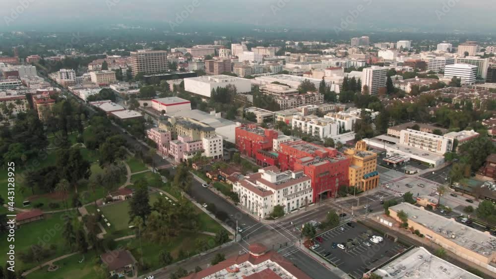 Aerial view of Pasadena Central Park and downtown. Los Angeles, California, USA Aerial view of Pasadena Central Park and downtown. Los Angeles, California, USA