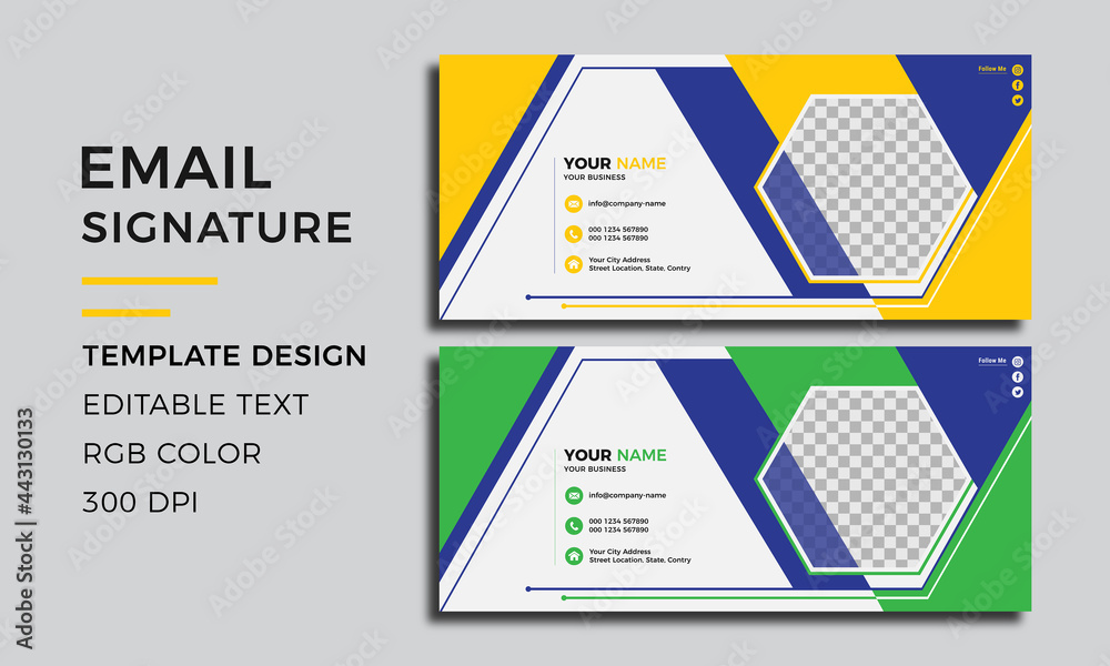 Business modern email signature template design
