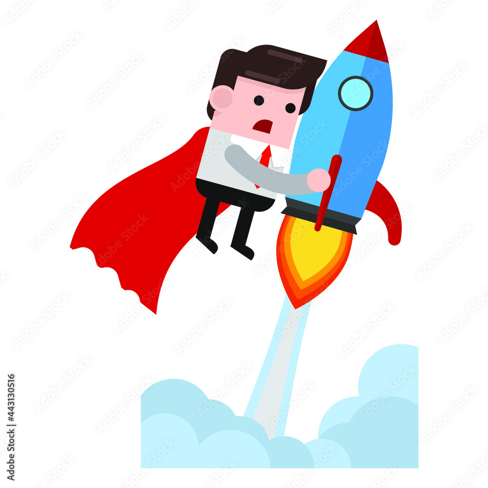 product launch rocket icon illustration vector graphic