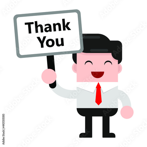 thank you board icon illustration vector graphic