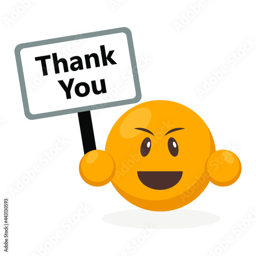 thank you board icon illustration vector graphic