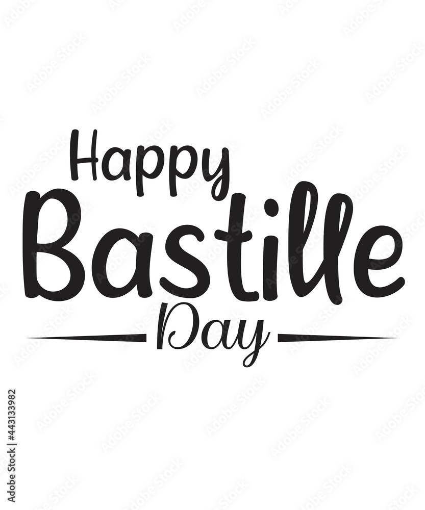 Happy bastille day svg design