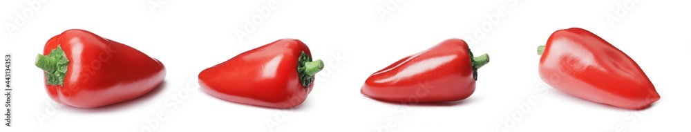 fresh mini bell peppers isolated on white background fresh mini bell peppers isolated on white background