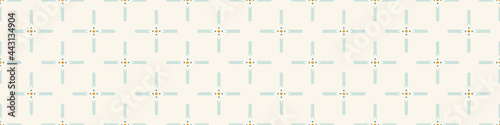 Summer tropical geometric seamless border pattern. Bright retro geo banner edge. Fun gender neutral gift wrap masking taper decor washi ribbon trim in vector.
