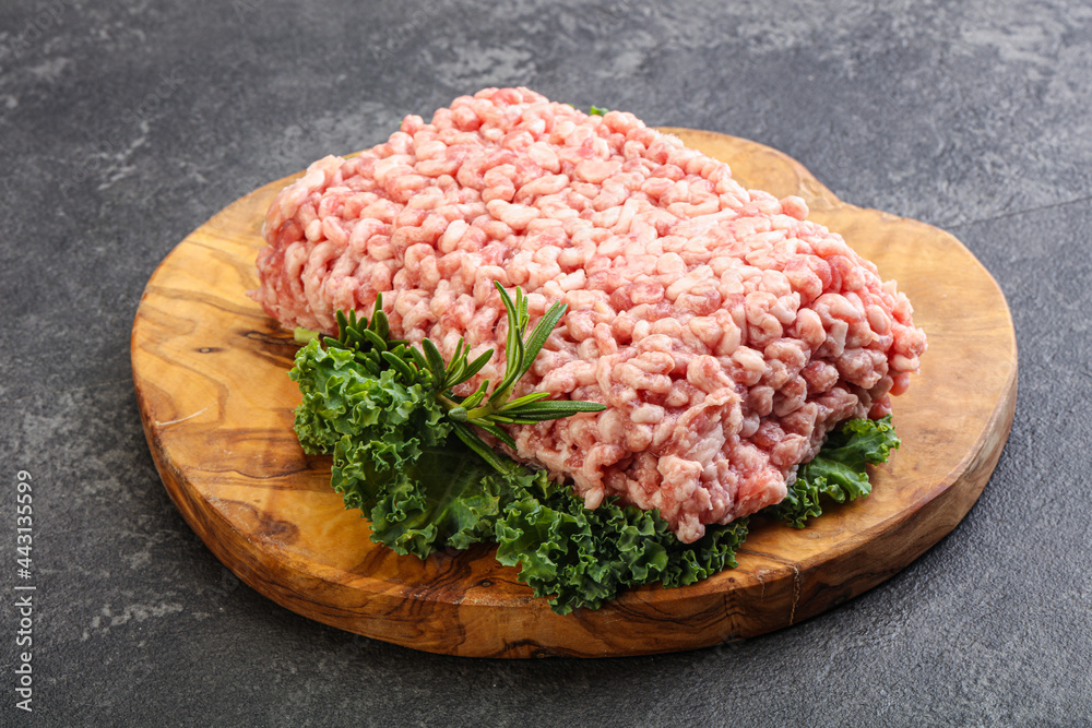 Raw pork minced meat for cooking Raw pork minced meat for cooking
