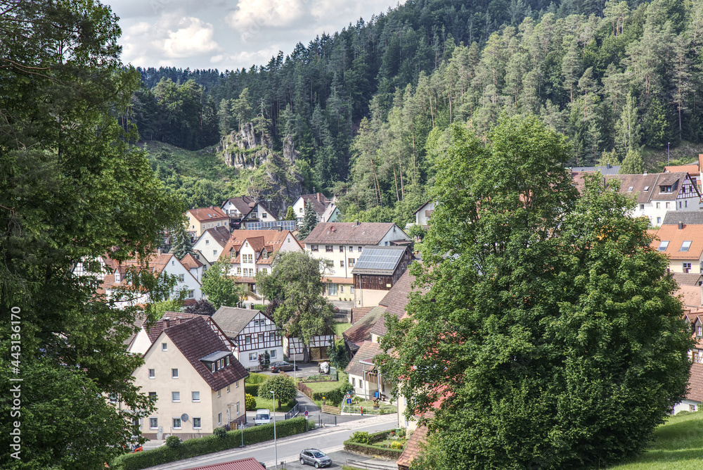 scenic view of an upper franconian village in the mountains