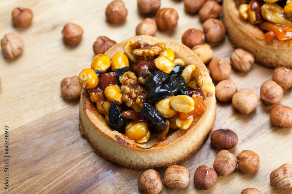 Fototapeta premium wheat tartlet with nuts