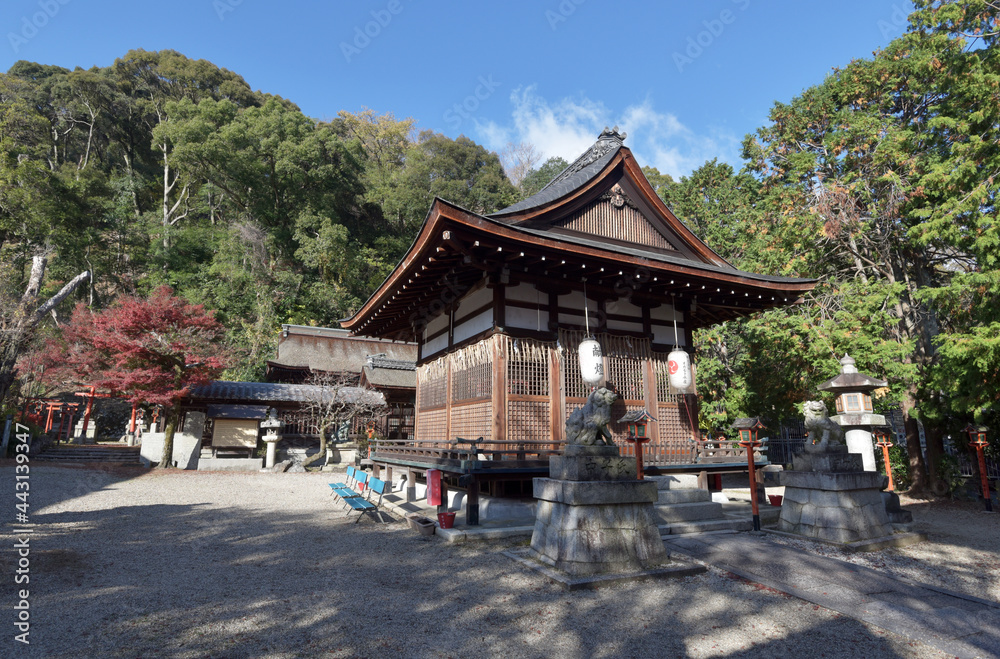 Obraz premium 長等神社 拝殿 滋賀県大津市