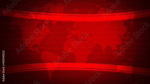Modern Breaking News Concept Background in Red with Lines. Media broadcasting style backdrop design photo