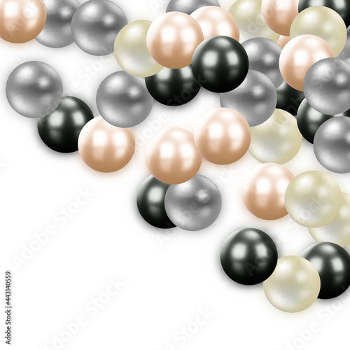 A scattering of pearls with a shadow. Beauty and fashion, style and design. eps 10