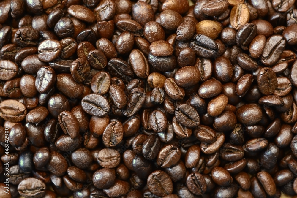 Roasted coffee. Roasted coffee beans. Background Roasted coffee. Roasted coffee beans. Background