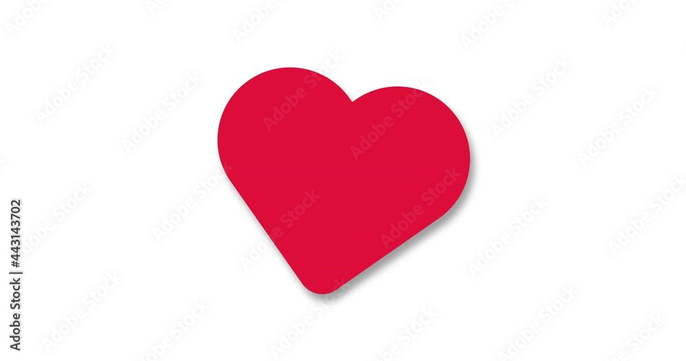 Pulsating or pounding Animation of a Red Heart isolated on white background. Heart Beating Valentine's day animation. Pulsating or pounding Animation of a Red Heart isolated on white background. Heart Beating Valentine's day animation.