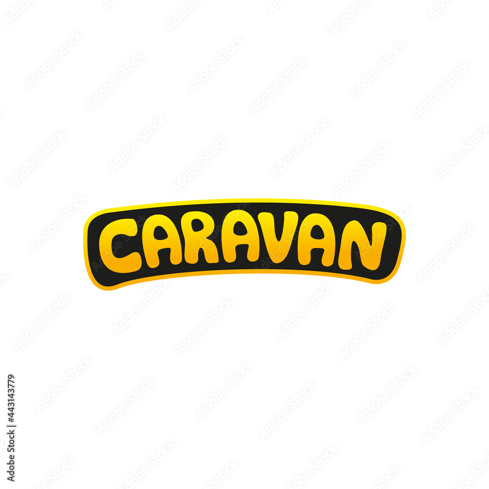 Creative and original caravan logo. Vector - obrazy, fototapety, plakaty 
