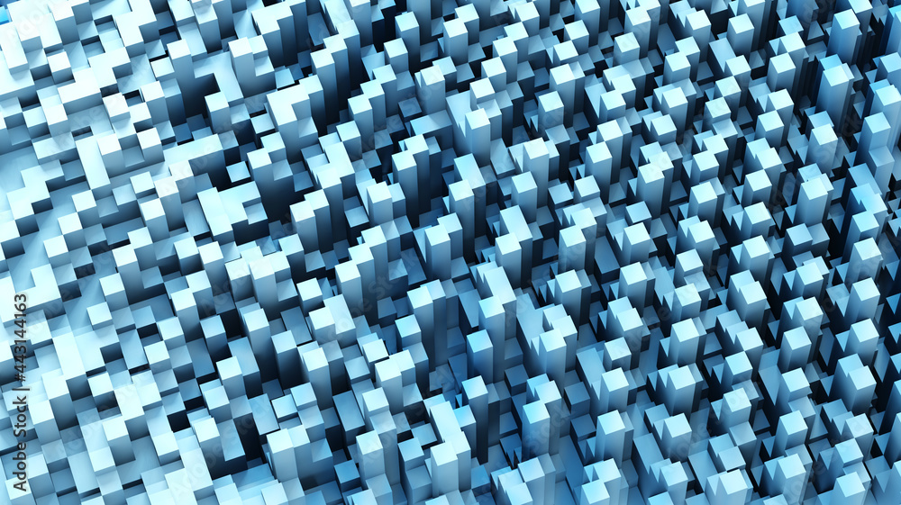 3D rendering cubes. Sci - Fi, Voxel colourful abstract background Business and technology concept with space for text 3D rendering cubes. Sci - Fi, Voxel colourful abstract background Business and technology concept with space for text