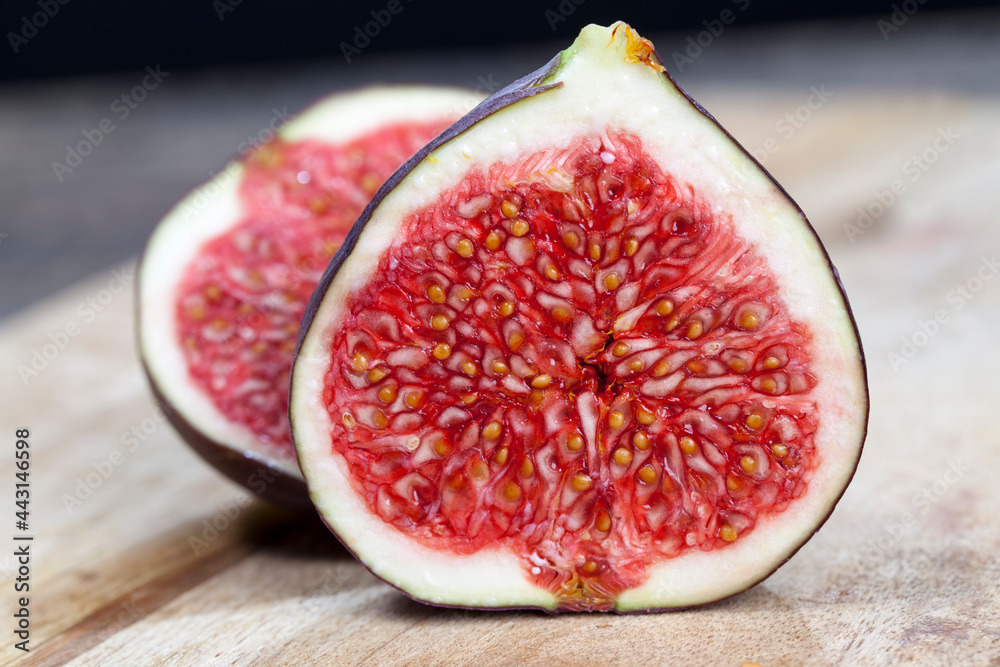sliced fruit of ripe figs sliced fruit of ripe figs