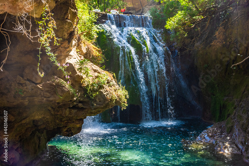 Fototapeta Naklejka Na Ścianę i Meble -  Waterfall of Akchour, Talassemtane National Park, Morocco