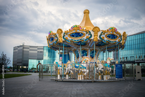 carousel with horses