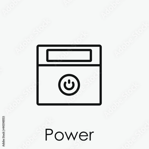 Free Download Power vector icon. Editable stroke. Symbol in Line Art Style for Design, Presentation, Website or Apps Elements, Logo. Pixel vector graphics - Vector - GFXLoad