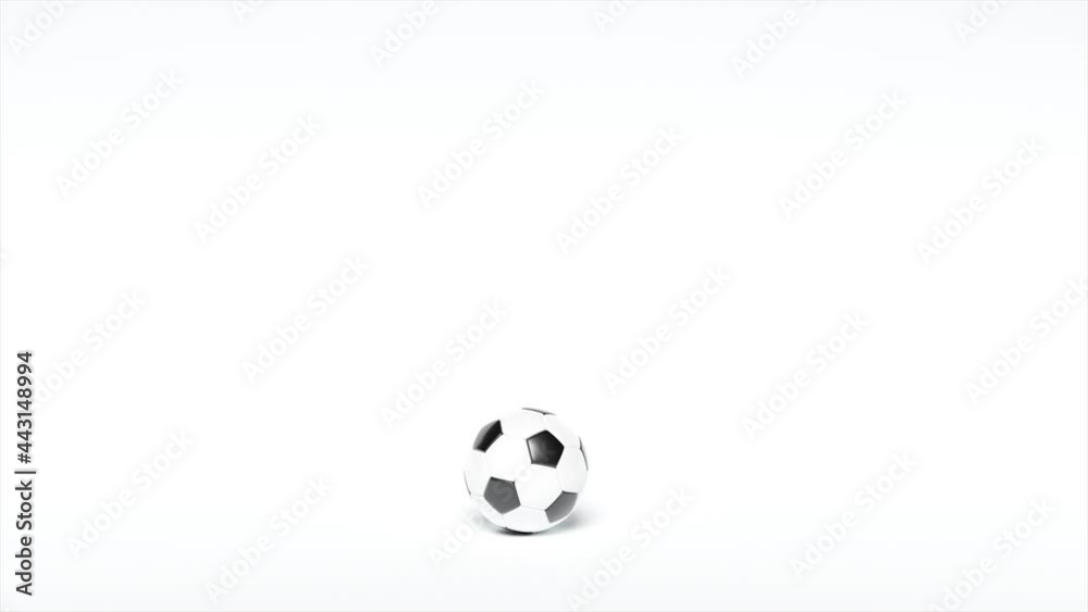 Realistic soccer ball. Soccer concept. 3d looping animation Realistic soccer ball. Soccer concept. 3d looping animation