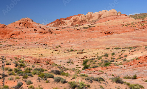 the colorful and eroded desert landscape of valley of fire state park, near overton, nevada