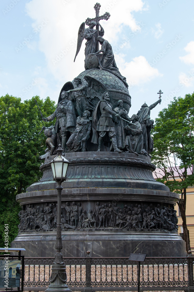 monument to the millennium of russia in veliky novgorod