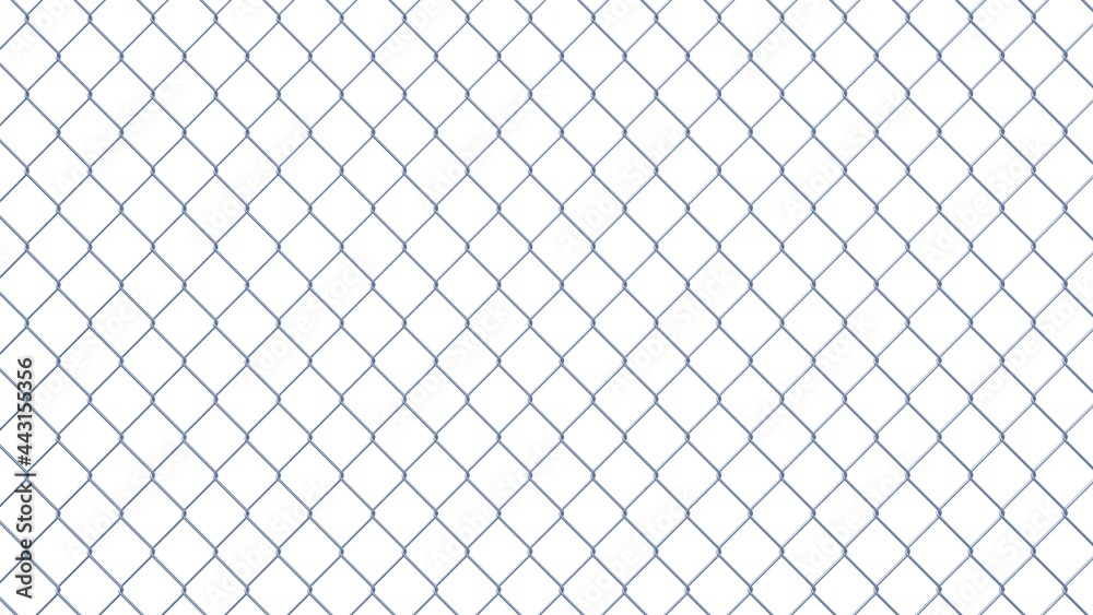 Wire mesh isolated on white background. Chain link fence. Seamless. Steel. 3d illustration. Wire mesh isolated on white background. Chain link fence. Seamless. Steel. 3d illustration.