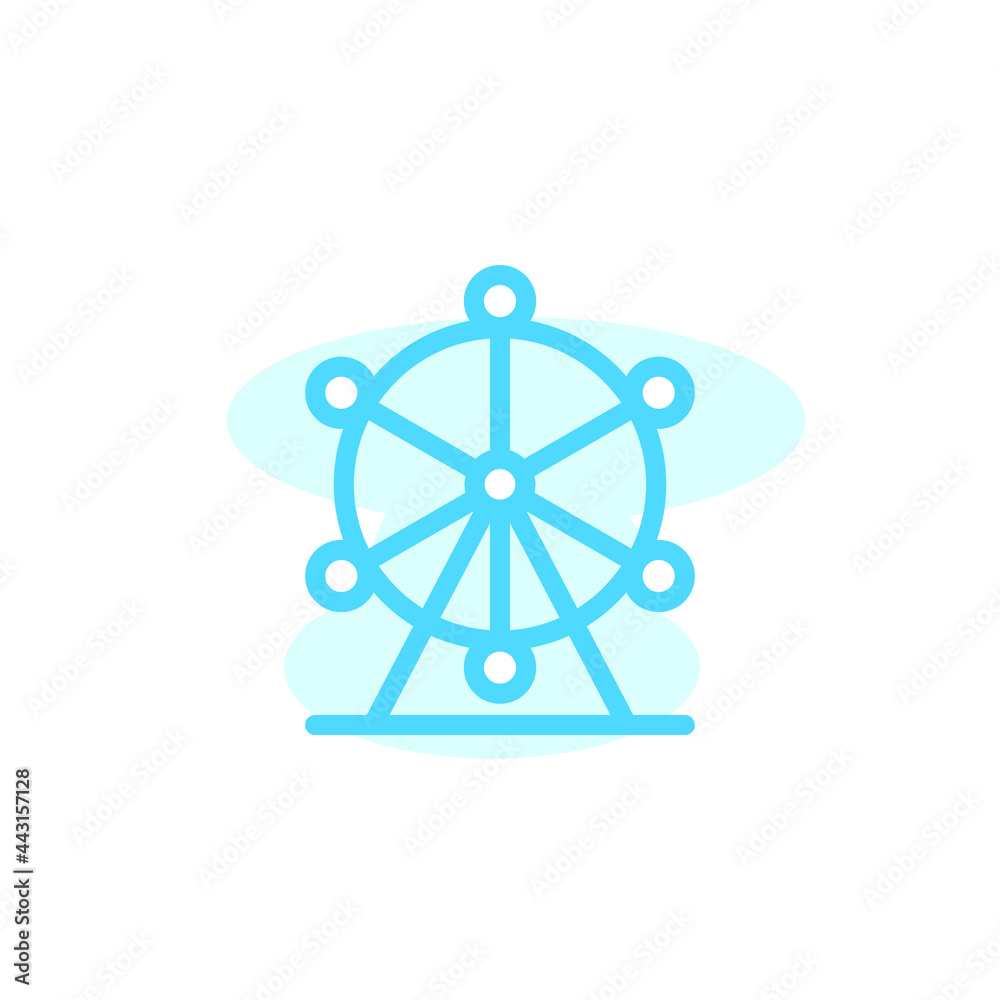 Vector illustration, ferris wheel icon design template Vector illustration, ferris wheel icon design template