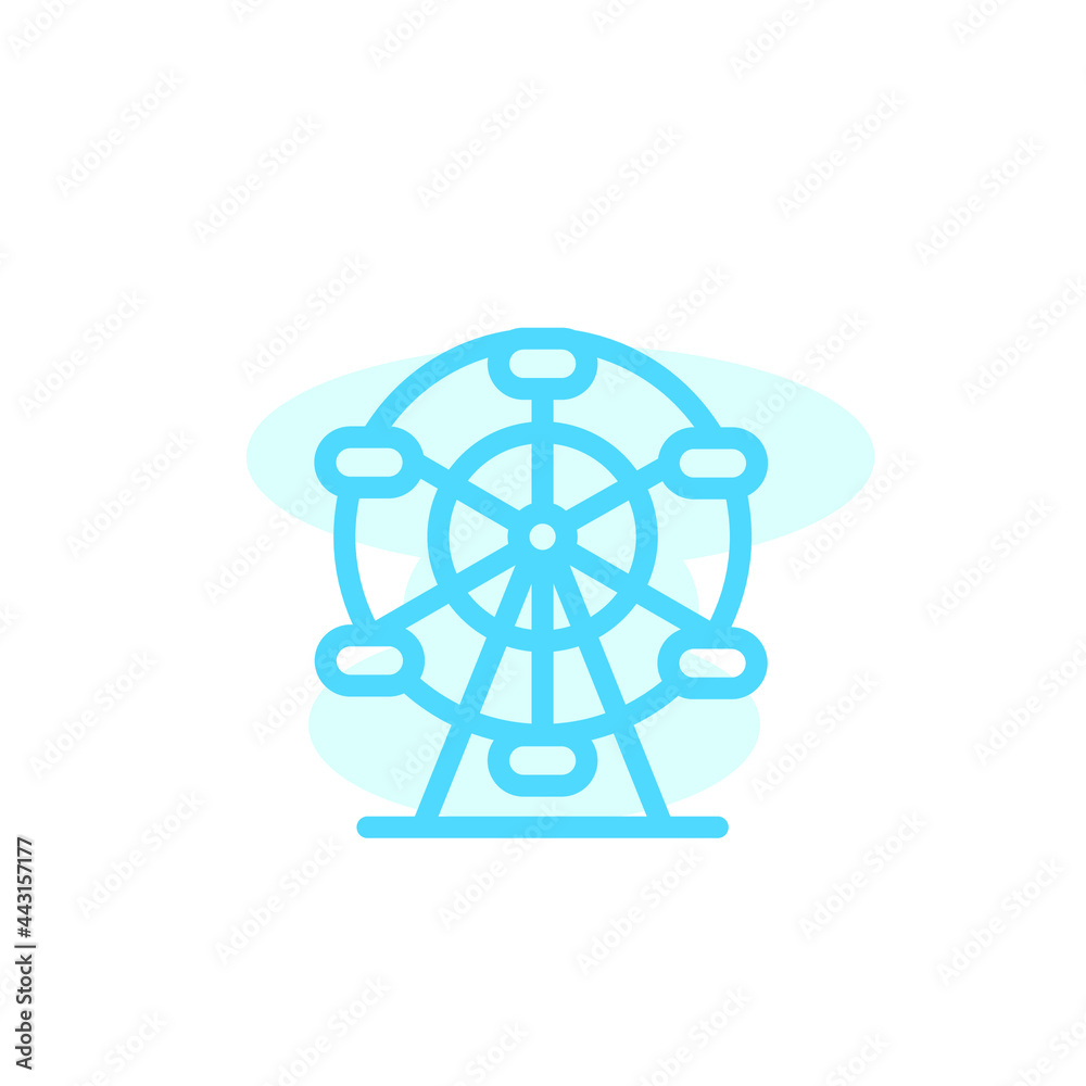 Vector illustration, ferris wheel icon design template Vector illustration, ferris wheel icon design template